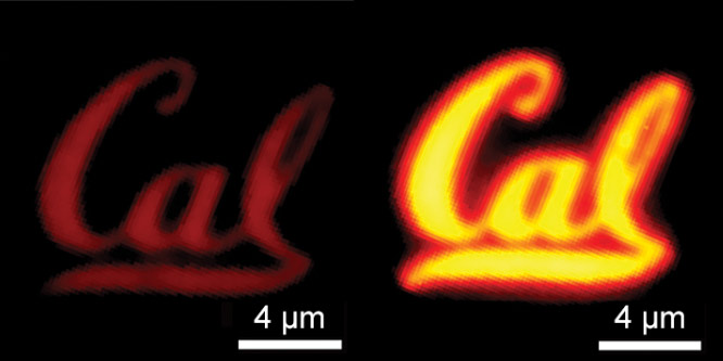 Photoluminescence of MoS2 monolayer: before (left) and after superacid treatment