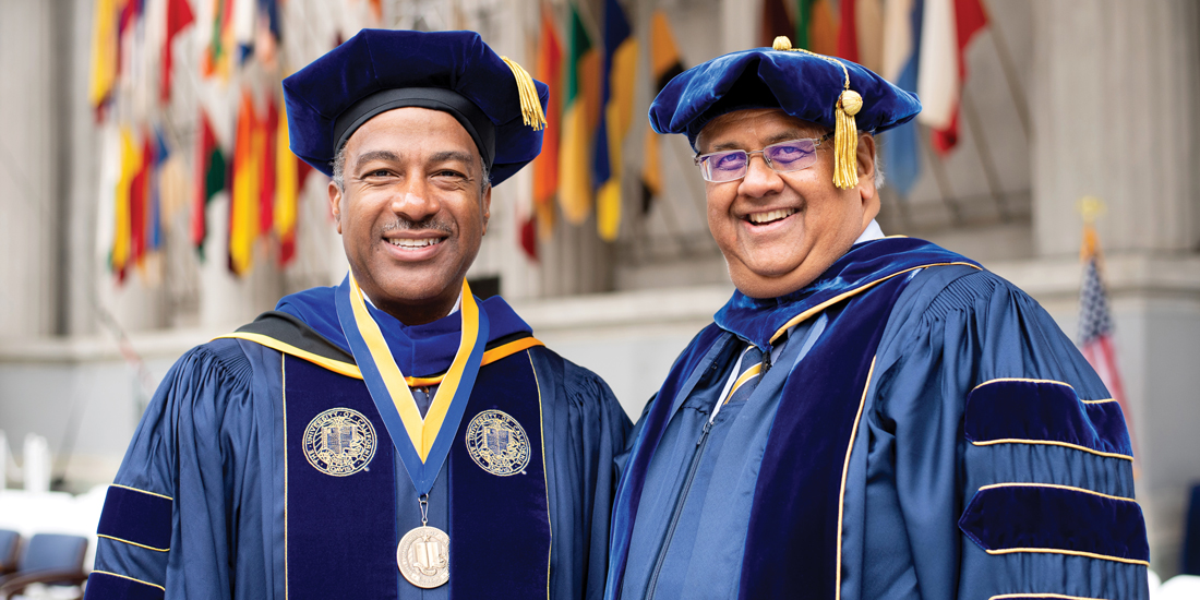 Gary May and Dean Sastry at commencement
