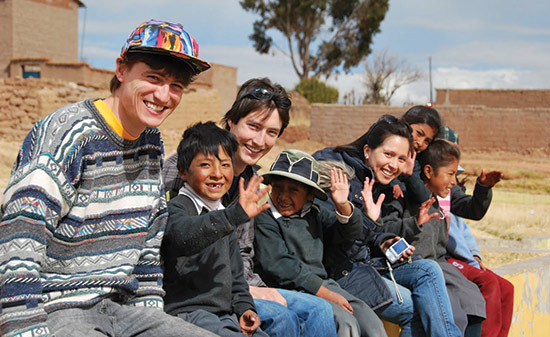 Berkeley EWB students spend time with some local youth. 