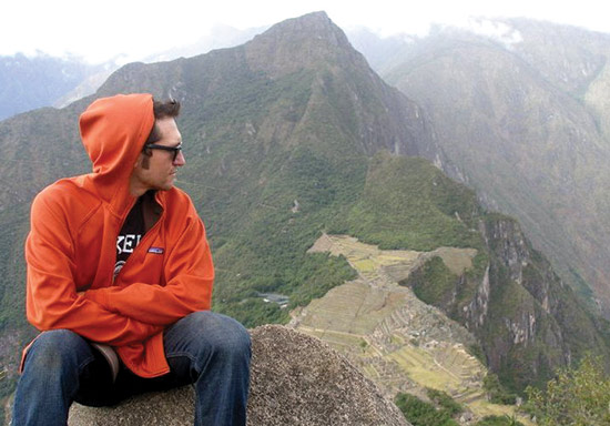 Jared Dozal takes in the view on a sightseeing trip to Machu Picchu