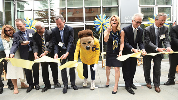Ribbon-cutting for Jacobs Hall