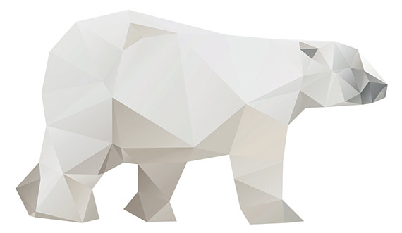 Polar bear origami