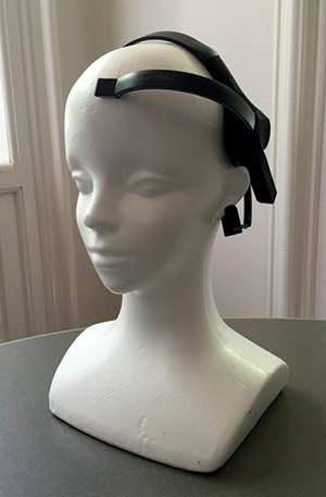 Model head with headset