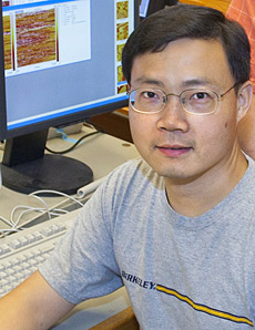 BETTER MATERIALS, BETTER ENGINEERING: Assistant professor Junqiao Wu of materials science and engineering is working on a new, highly efficient and low-cost thermoelectric material that may one day improve the performance of power plants, factories, cars and computers. COURTESY JUNQIAO WU