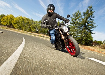MAGIC CARPET RIDE: Cornering on a 2012 Zero S motorcycle. COURTESY ZERO MOTORCYCLES