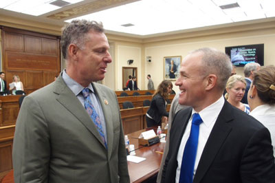 Rep. Scott Peters and Jay Keasling at House committee hearing