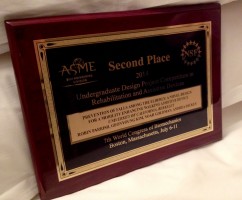 ASME award plaque