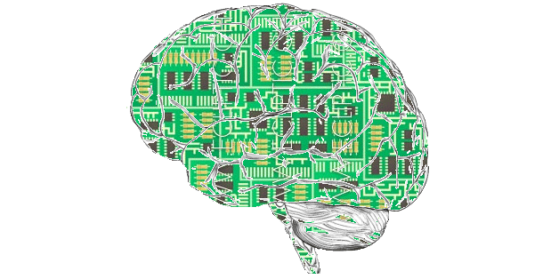 Drawing of circuit boards as brain