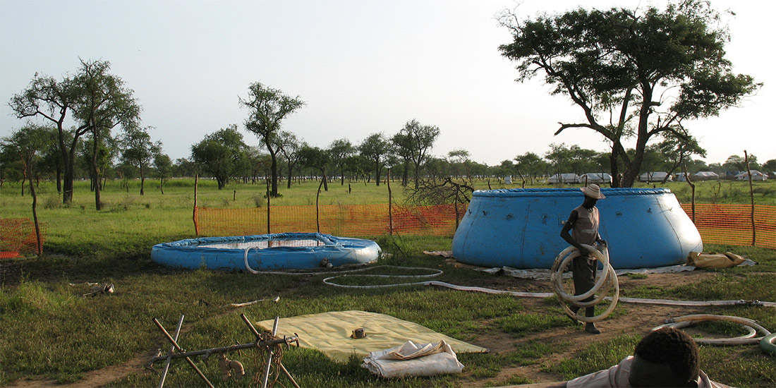 Water treatment station in South Asia