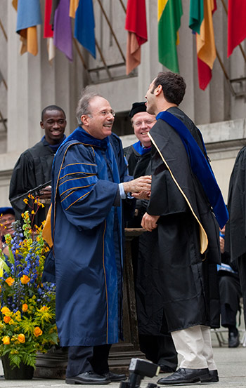 George and David Breslauer at commencement