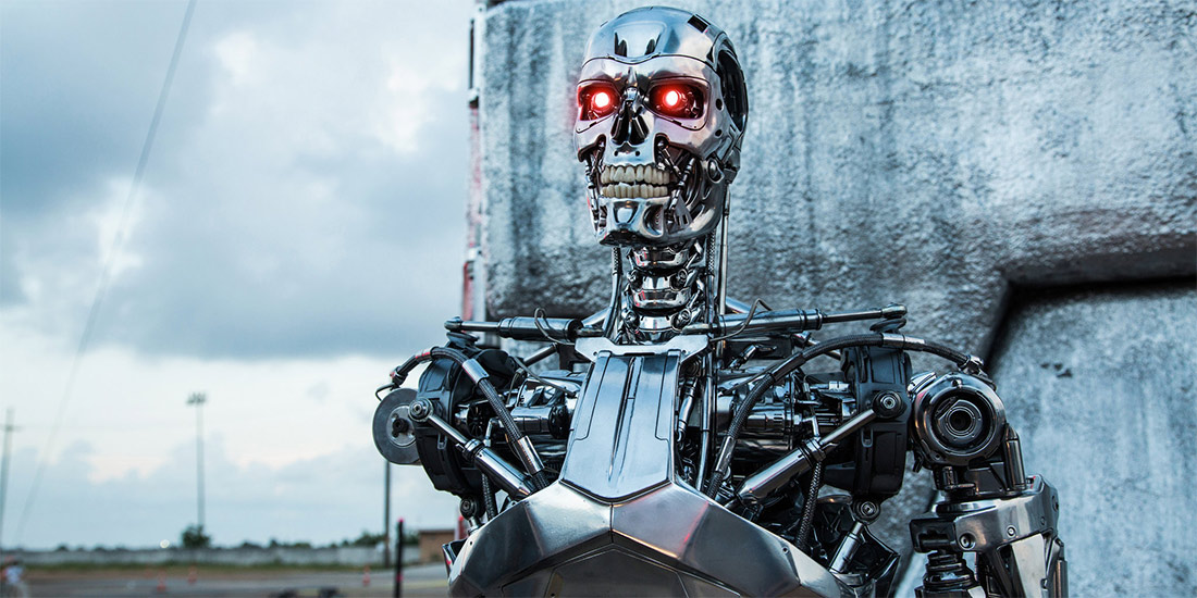 Robot from the science fiction fantasy film “Terminator Genisys.”