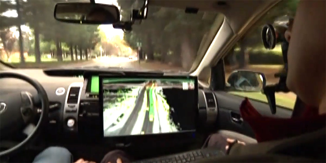 Inside a self-driving car