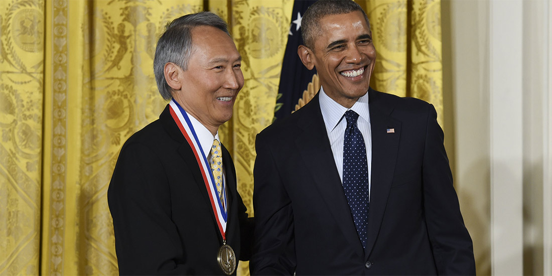 Chenming Hu with President Obama