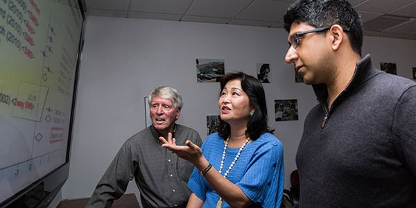 mHealth researchers William Haskell (Stanford), Yoshimi Fukuoka (UCSF) and Anil Aswani (Berkeley IEOR)