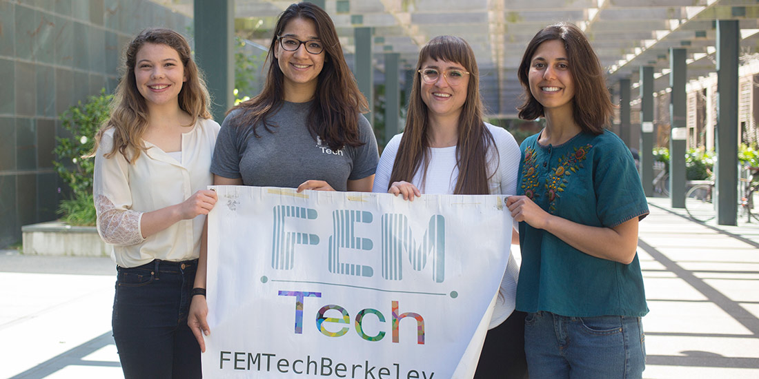 FEMtech leaders Lisanne van Engelen, Gresshaa Mehta, Andrea Lombard and Maia Rosengarten