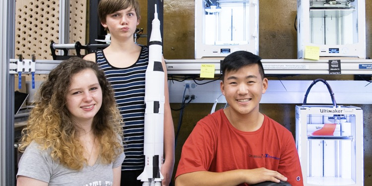 Young interns in the CITRIS Invention Lab