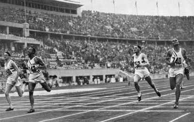 Archie Williams racing at the 1936 Olympics