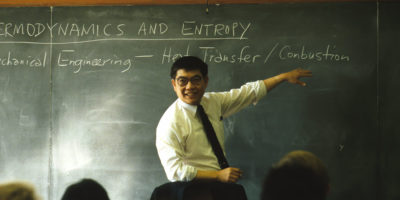 Chang-Lin Tien teaching mechanical engineering class