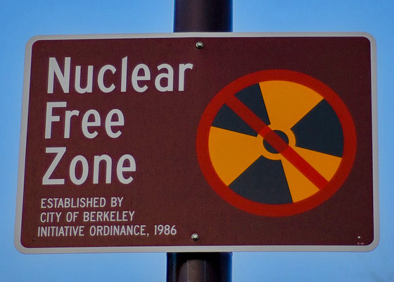 Berkeley Nuclear Free Zone sign