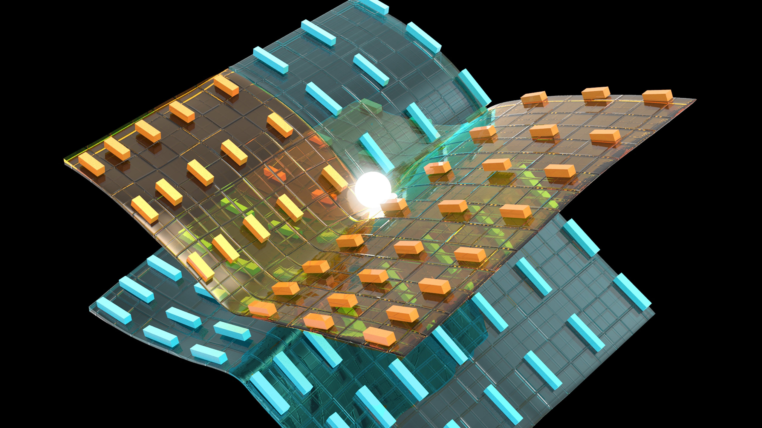 Illustration of layered plasmonic nano-antenna arrays