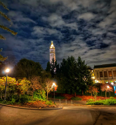 View of the campanile at night