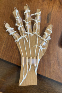 mechanical cardboard hand