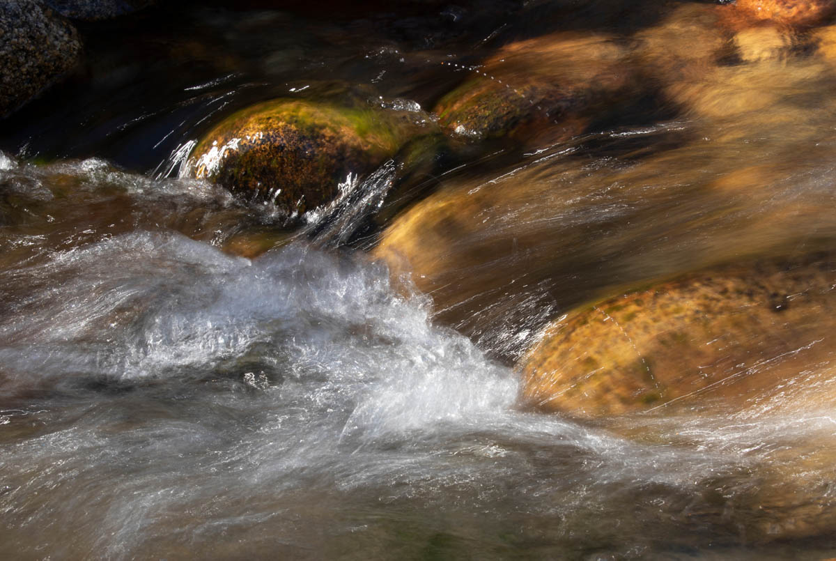 Water gushes through Illilouette Creek in Yosemite National Park.