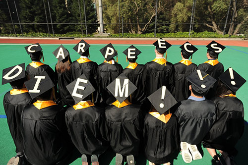 CARPE-ECS DIEM hats at Berkeley Engineering Commencement 2013