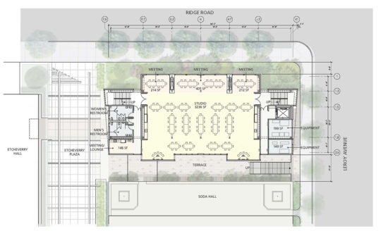 Floor plan for Jacobs Hall design studio