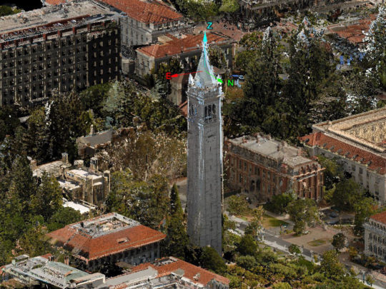 About 20 scans compiled together into one composite model of the Campanile