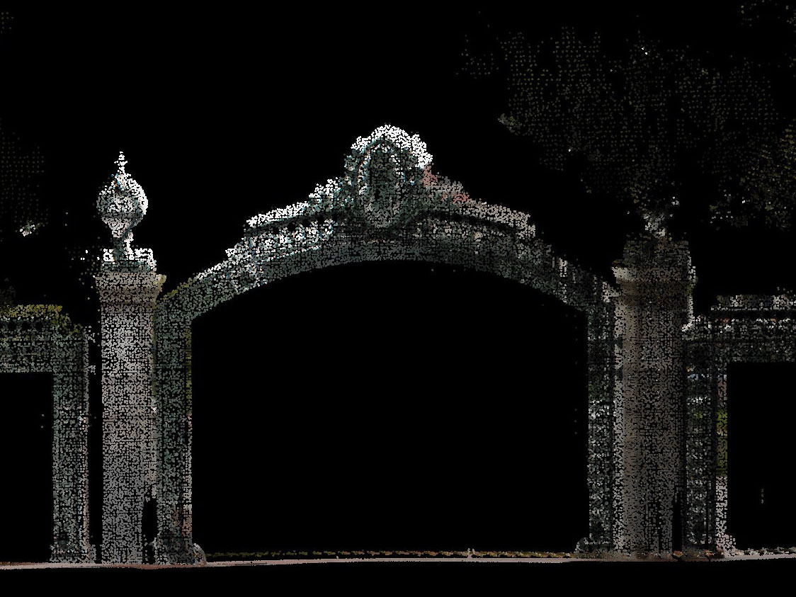 A LiDAR scan of Sather Gate