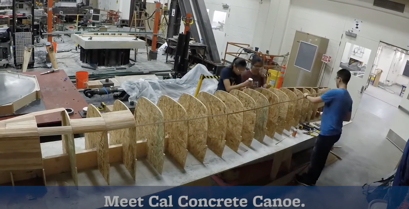 Screenshot from the Girls in Engineering 2020: Concrete Canoes video
