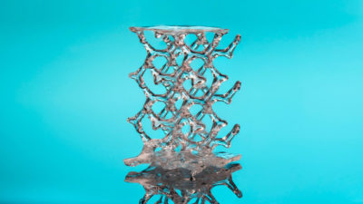 A 3D-printed, tetrakaidecahedron lattice structure