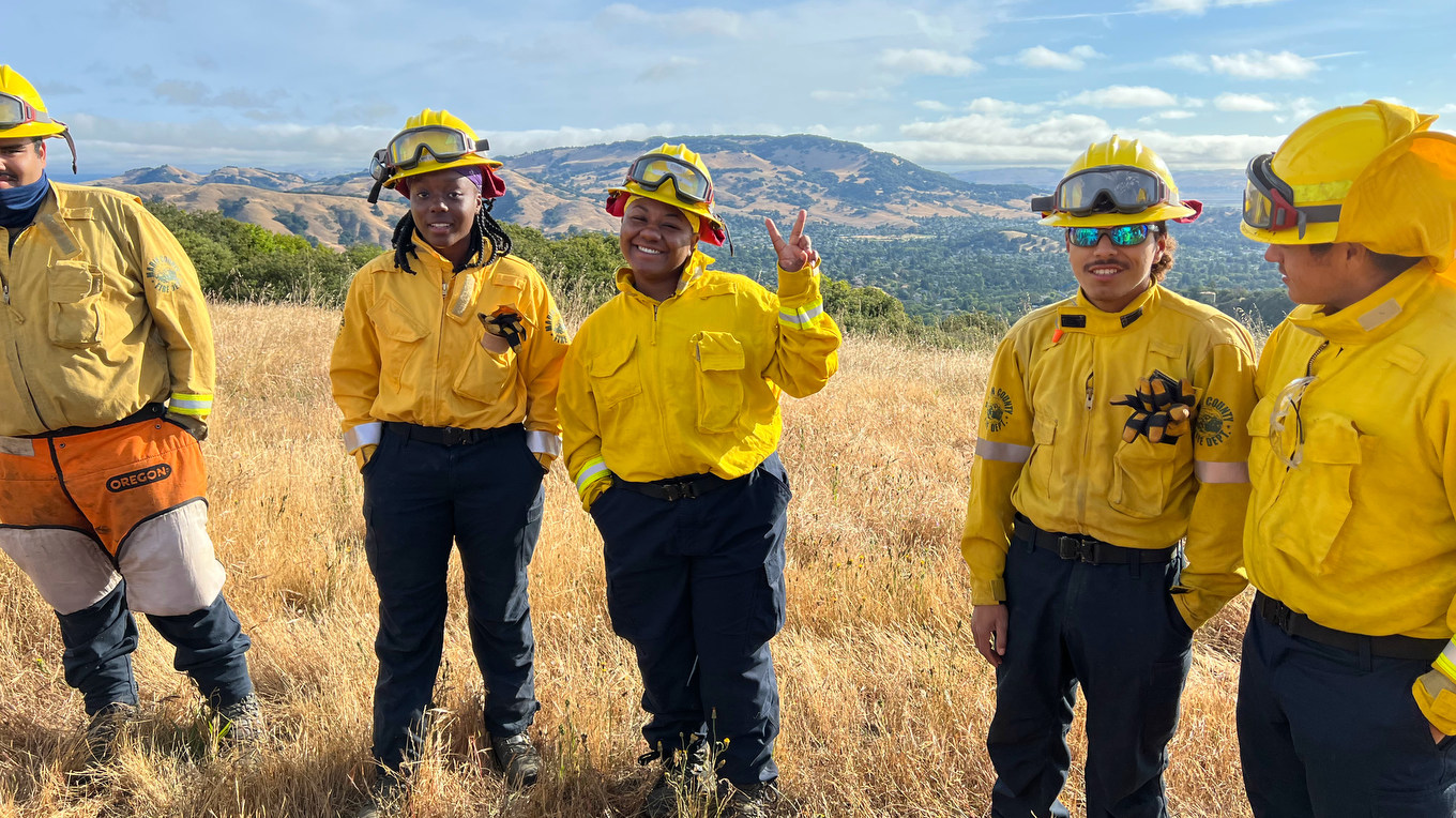 FIRE Foundry crew take a break from training at a Wildland Academy event