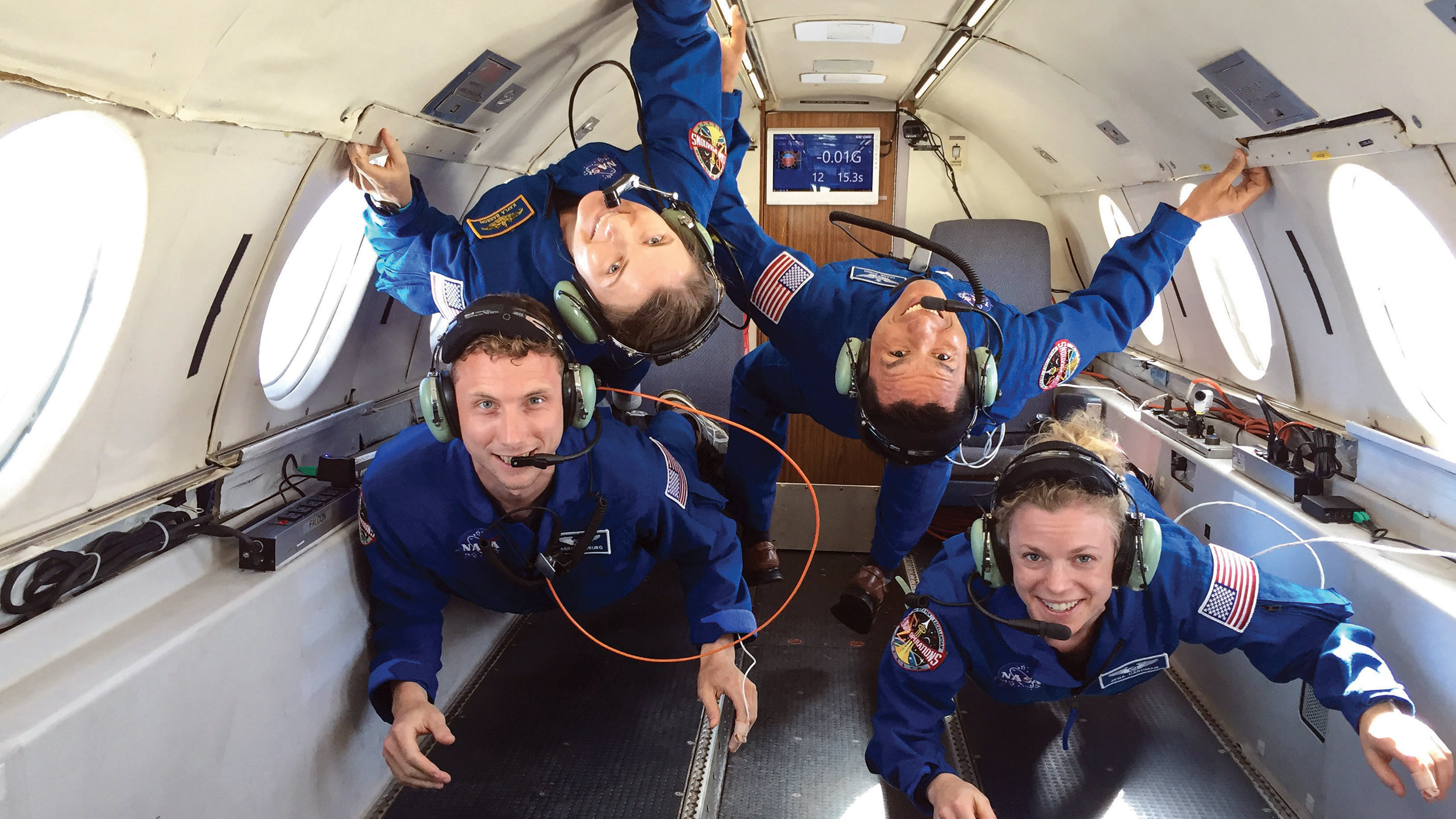 NASA astronaut candidates Warren “Woody” Hoburg, Kayla Barron, Frank Rubio and Zena Cardman.