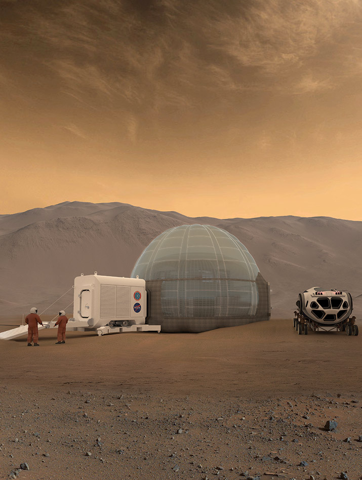 Artist's rendering of the Mars Ice Home concept.