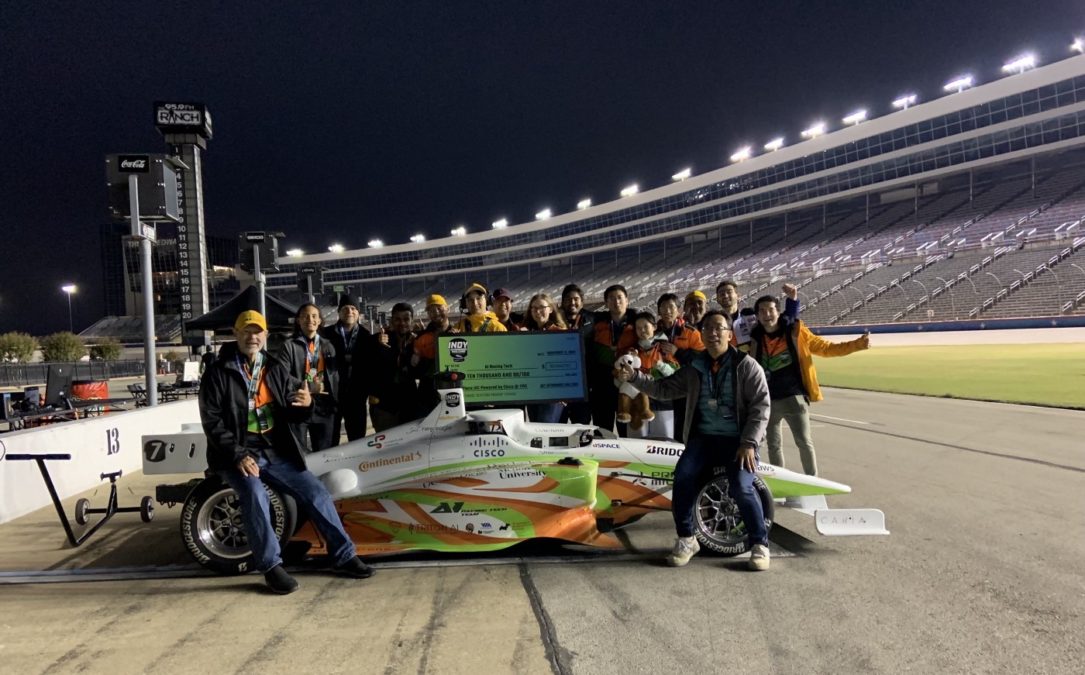 Team AI Racing Tech of U Hawaii led by a veteran racer Gary Passon and Berkeley ROAR Racing led by Dr. Allen Y. Yang winning Silver at Indy Autonomous Racing Dallas Race