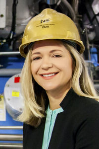 Headshot of Annie Kritcher (M.S.'07, Ph.D.'09 NE), physicist at Lawrence Livermore National Laboratory.