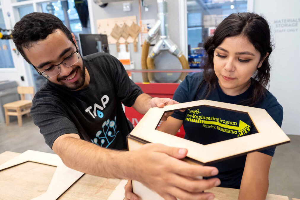 PREP students building a project in Jacobs Hall