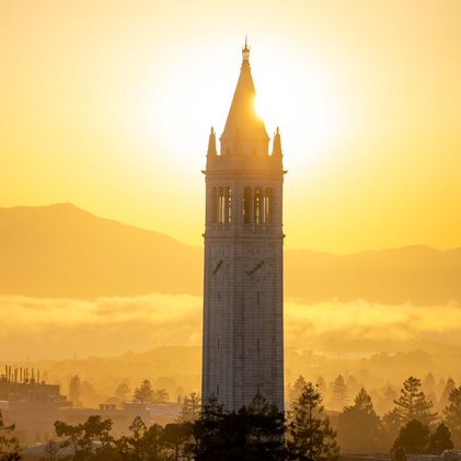 A shot of the Campanile in a golden color palette.