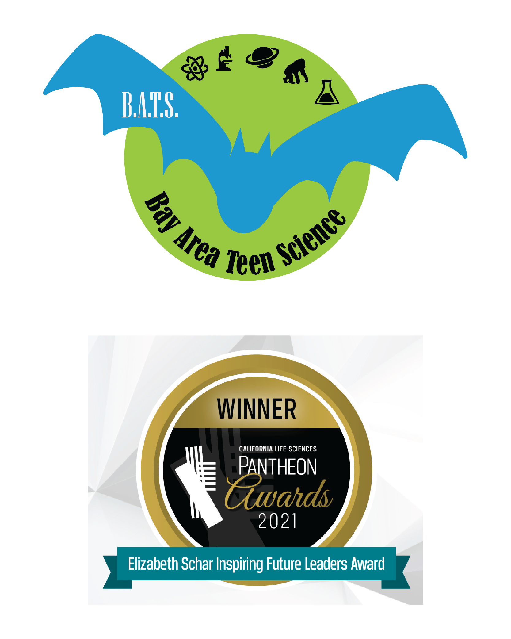 Bay Area Teen Science (B.A.T.S.) won California Life Sciences’ 2021 Pantheon Awards!