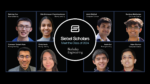 A black graphic that features eight headshots of Siebel Scholars.