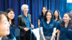 Nobel-prize winning professor Jennifer Doudna meets with Society of Women Engineers students before the Kuh Distinguished Lecture