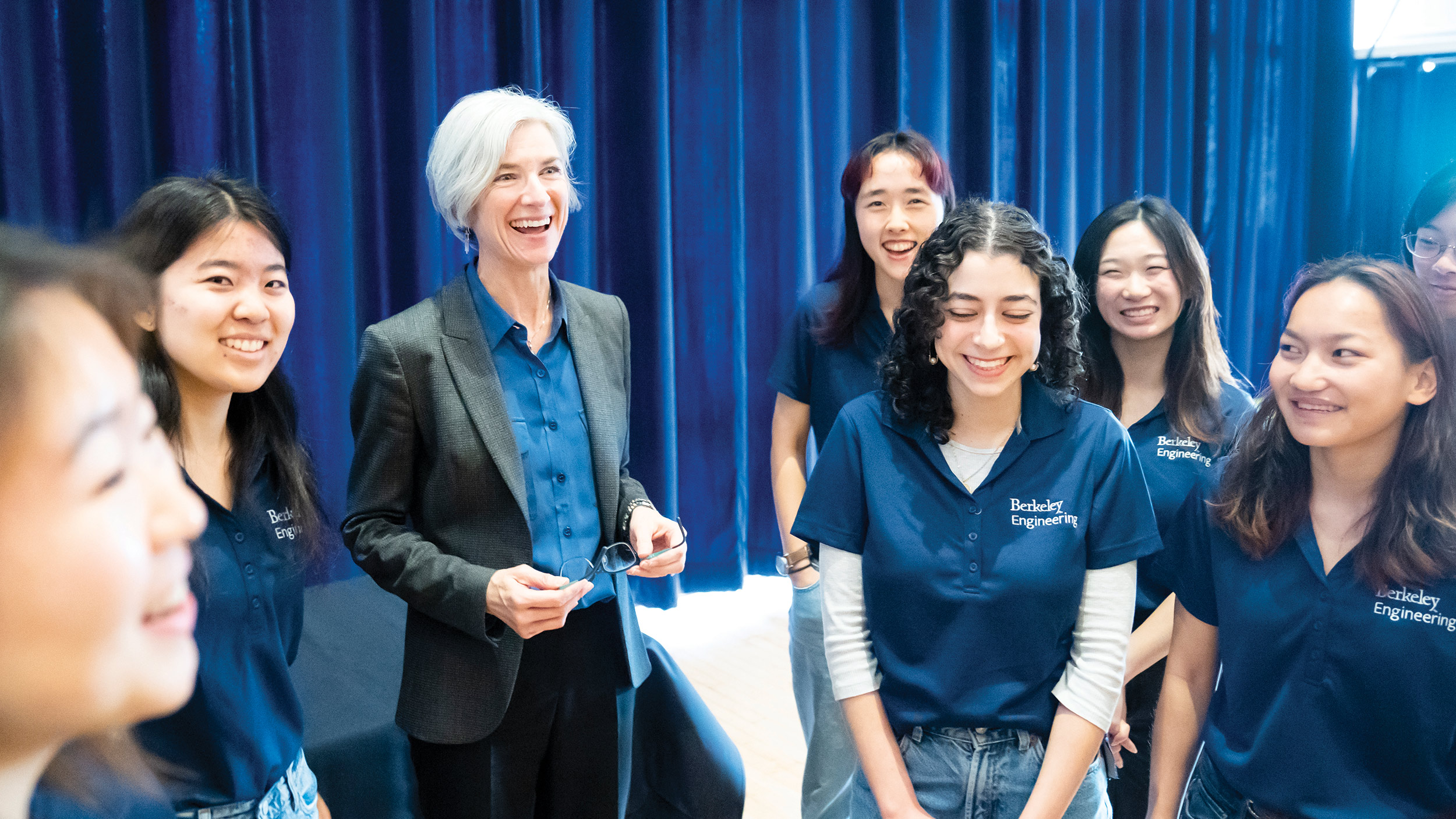 Nobel-prize winning professor Jennifer Doudna meets with Society of Women Engineers students before the Kuh Distinguished Lecture