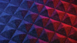 Pyramid-textured sound insulation lit by colored lights