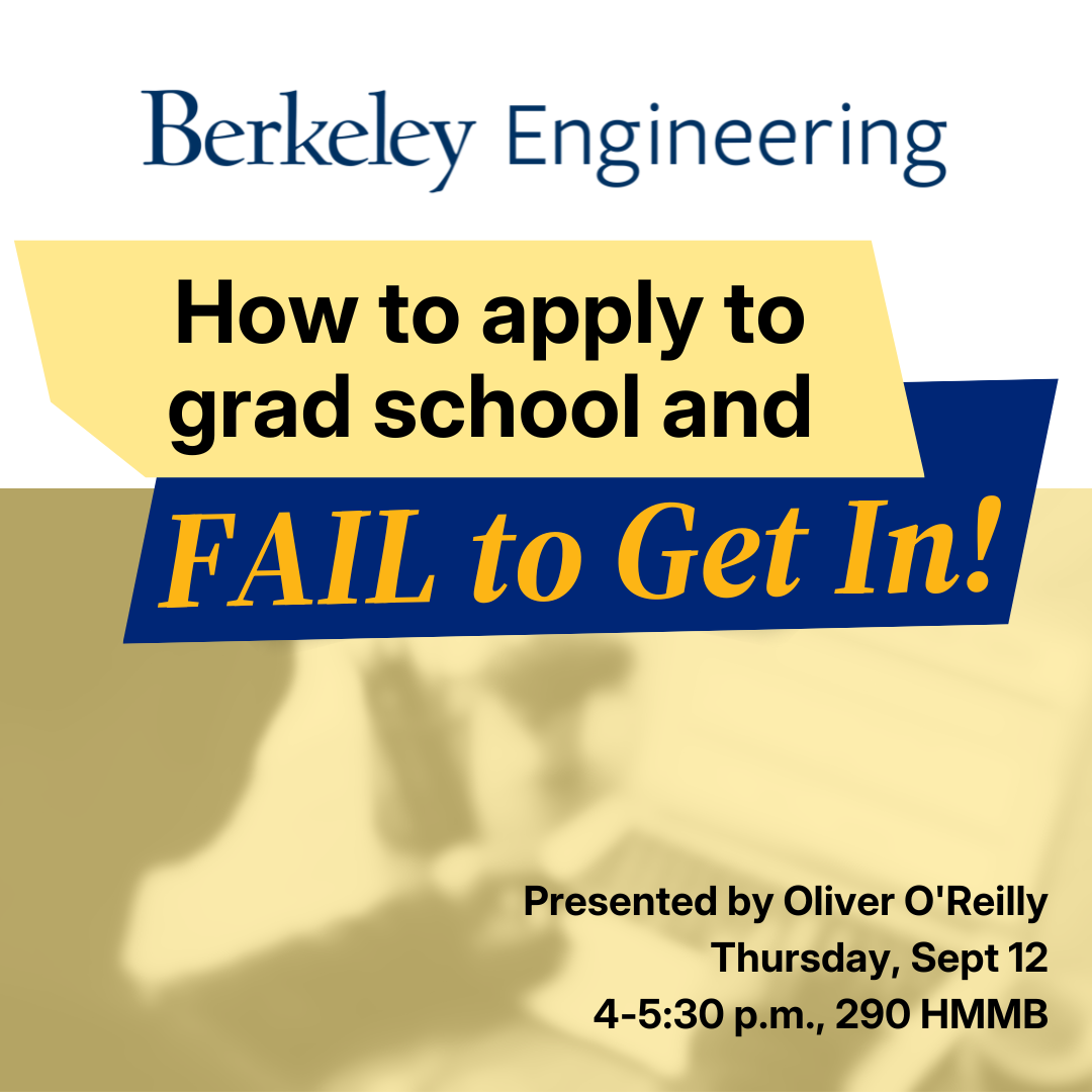 How to apply to grad school and FAIL to get in!