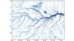 Map showing water averages in the Amazon