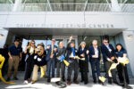 Honorees cut the ribbon during the Grimes Engineering Center opening celebration