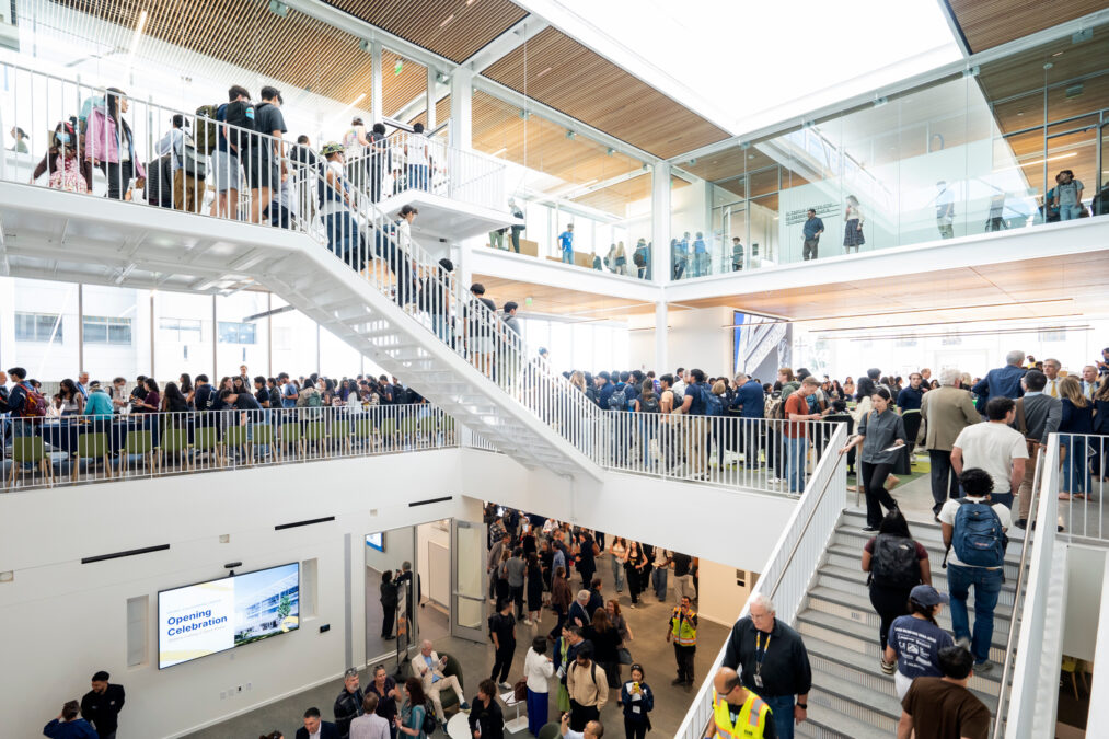 Attendees explore the Grimes Engineering Center