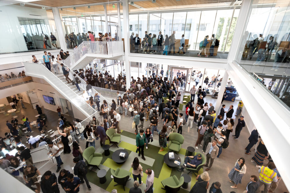 Attendees explore the Grimes Engineering Center